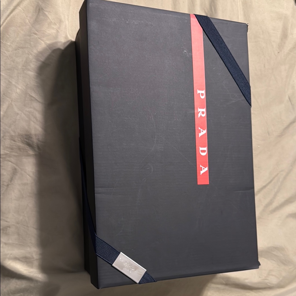 Prada Black And Red Sneakers High-End Athletic Style Size 11.5